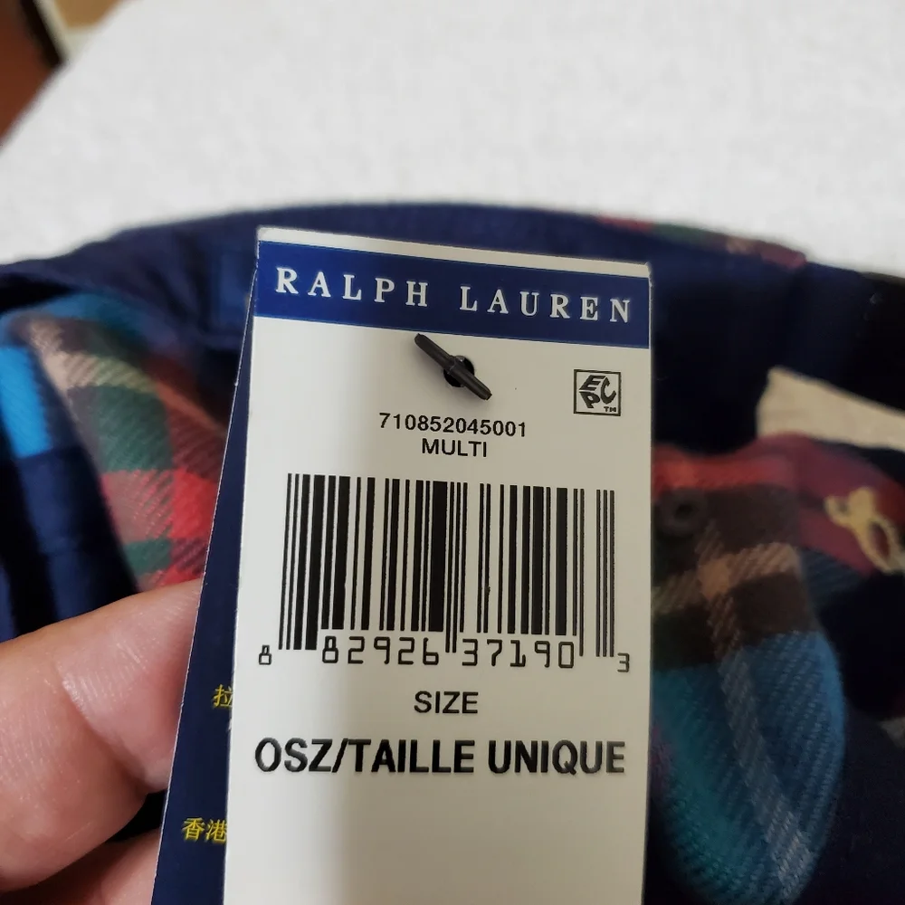 Sold. Polo Ralph Lauren Plaid Twill Madras Varsity "P" Patch Logo hat - Picture 10 of 16